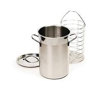 RSVP International Endurance Kitchen Cookware Collection Stainless Steel Asparagus Steamer & Lid with Chromed Steel Basket Insert, 3 Quart Capacity, 5.5" Diameter