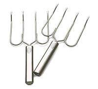 RSVP International Endurance® Stainless Steel Turkey & Roast Lifters, Set of 2 | Transfer Turkey or Ham Easily | Long Handles for Strong Grip | Dishwasher Safe | Great for Thanksgiving