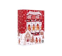 RSW 10 Family Gingerbread 12" Crackers - Fun Christmas Crackers with Gingerbread Man & Candy Cane Designs - Includes Hats, Mottos & Festive Gifts
