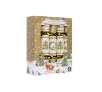 RSW 10 Family Robin & Wreath 12" Crackers - Traditional Christmas Crackers with Festive Wreath & Robin Designs - Includes Hats, Mottos & Festive Gifts
