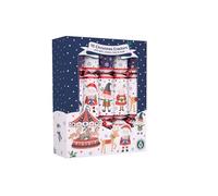 RSW 10 Family Santa & Friends 12" Crackers - Fun Christmas Crackers with Santa, Elf, Snowman & Reindeer Designs - Includes Hats, Mottos & Festive Gifts
