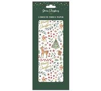RSW 5 Sheets Christmas Reindeer Decorative Tissue Paper for Gift Wrapping Present Crafts Wrapping Paper 50cm x 70cm Eco Friendly