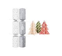 RSW 50 Eco Friendly Silver tree 10" Christmas Crackers Xmas Catering restaurant