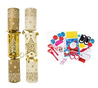 RSW 50 Gold and Cream 11" Christmas Crackers Catering New Year Party Bulk Xmas