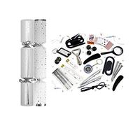 RSW 50 Silver Star 12" Christmas Crackers New Year Party Bulk Xmas