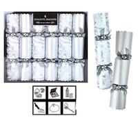 RSW 6 Luxury Christmas Crackers Silver Marble
