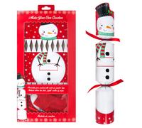 RSW 6-Pack Make Your Own Christmas Crackers Kit - Snowman Theme, 30cm, Includes 6 Boards, Hats, Ties & Jokes