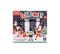 RSW Christmas Cracker Set of 6 - Who Am I Game - Fun Family Party Crackers with Gonk Headbands & 24 Guessing Game Cards - 9" Crackers with Hat & Motto