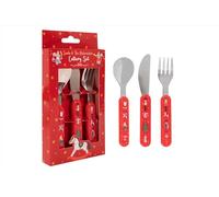 RSW Christmas Themed Kids Cutlery Set Tableware Knife Fork Spoon Santa Nutcracker Christmas Characters Xmas Festive Childs