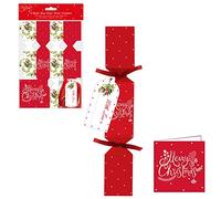RSW International 6 Pack Make your Own Treat Christmas Cracker Kit & Cards - Holly Design