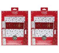 RSW International Christmas DIY Make Your Own Crackers Kit - Red White Holly Design - Set of 12