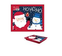 RSW Kids Christmas Lap Tray Bean Bag Padded Cushioned Dinner Plate Craft Tray 35cm, Red