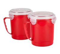 RSW Microwave Safe Soup Mug with Lid - White or Black - 1 Count