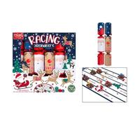RSW Pack Of 6 Christmas Games Crackers 6 Racing Reindeers Family Party Dinner Crackers 12 Inch, Multicolored