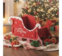 RSW Santa's Been Christmas Gift Sleigh Personalised Present Sleigh 51 X 27 X 28Cm