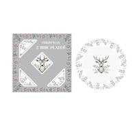 RSW Set of 2 Porcelain Christmas Side Plates - White with Stag Design - 7.5” - Christmas Themed Tableware - Perfect for Christmas Dinner - Festive Seasonal Xmas Plates