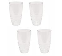 RSW Set of Bello Elegant Swirl Reusable Plastic 600ml Tumbler Glass (4)