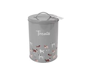 RSW Smart Choice Dog Treat Tin Biscuit Storage Tin Grey Puppy Food Storage Container Jar With Lid (SC1347)