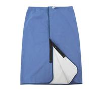 RSWHYY Wearable Incontinence Bed Pads Skirt - Washable Cotton Diaper Cover with Snaps - 360° Waterproof Mat Protector for Elderly, Adults, Post-Surgery & Heavy Period (Deep Blue, M-XL) (Deep Blue, L)