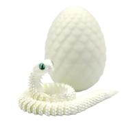 Rswnyirn 3d Printed Toys, Snake Eggs With Snake Inside, 3d Printed Animals Set, Executive Desk Fidget Toys For Kids & Adults White One Size