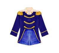 Rswnyirn Baby Boys Royal Prince Coat Kids Long Sleeve Jacket Blazers Tuxedo Toddler Fancy Outerwear Royal Blue 5-6 Years