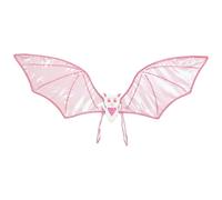Rswnyirn Bat Wings Costume Sparkle Bat Devil Wings for Halloween Dress Up Themed Party Pink 2 One Size