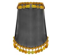 Rswnyirn Belly Dance Veil For Womens Sheer Mesh Face Scarf Trible Egyptian Mask Halloween Accessories Black Gold One Size