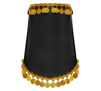 Rswnyirn Belly Dance Veil For Womens Sheer Mesh Face Scarf Trible Egyptian Mask Halloween Accessories Black One Size