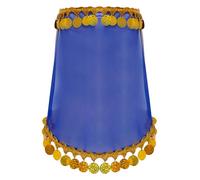 Rswnyirn Belly Dance Veil For Womens Sheer Mesh Face Scarf Trible Egyptian Mask Halloween Accessories Royal Blue One Size
