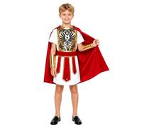 Rswnyirn Brave Boys Roman Gladiator Set Halloween Costume | Versatile Role-play Fun,Comfortable & Breathable Fabric,Easy On/off Design,Roman Gladiator Costume with Chest Plate