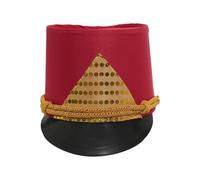 Rswnyirn Drum Major Hat Conductor Majorette Hat Toy Soldier Feather Cap for Carnival Cosplay Party Type N One Size