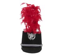 Rswnyirn Drum Major Hat Conductor Majorette Hat Toy Soldier Feather Cap for Carnival Cosplay Party Type F One Size
