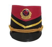 Rswnyirn Drum Major Hat Conductor Majorette Hat Toy Soldier Feather Cap for Carnival Cosplay Party Type P One Size