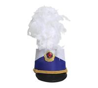 Rswnyirn Drum Major Hat Conductor Majorette Hat Toy Soldier Feather Cap for Carnival Cosplay Party Type B One Size