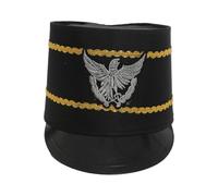 Rswnyirn Drum Major Hat Conductor Majorette Hat Toy Soldier Feather Cap for Carnival Cosplay Party Type Q One Size