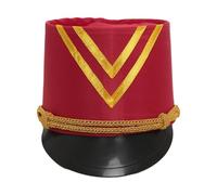 Rswnyirn Drum Major Hat Conductor Majorette Hat Toy Soldier Feather Cap for Carnival Cosplay Party Type L One Size