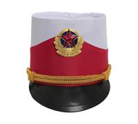 Rswnyirn Drum Major Hat Conductor Majorette Hat Toy Soldier Feather Cap for Carnival Cosplay Party Type J One Size