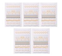 Rswnyirn Glitter Freckles Gold Temporary Tattoos, Body Glitters & Face Stickers for Cosplay Party Festivals Type B One Size