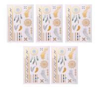 Rswnyirn Glitter Freckles Gold Temporary Tattoos, Body Glitters & Face Stickers for Cosplay Party Festivals Type C One Size