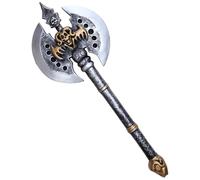 Rswnyirn Halloween Axe Hatchet Props Viking Axe Trick Toy for Masquerade Easter Carnival Party Silver 1Pc One Size