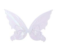 Rswnyirn Halloween Fairy Elf Cosplay Set Sparkle Butterfly Wings Flower Crown Headband Wand White B One Size