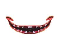 Rswnyirn Halloween Scar Temporary Tattoos, Fake Bloody Wound Stitch Big Mouth Tattoo Stickers Zombie Makeup Type 05 One Size