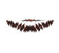 Rswnyirn Halloween Scar Temporary Tattoos, Fake Bloody Wound Stitch Big Mouth Tattoo Stickers Zombie Makeup Type 11 One Size