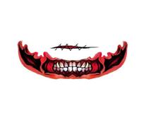 Rswnyirn Halloween Scar Temporary Tattoos, Fake Bloody Wound Stitch Big Mouth Tattoo Stickers Zombie Makeup Type 01 One Size
