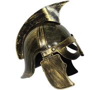 Rswnyirn Medieval Knight Soldier Warriors Helmet Hat Ancient Roman Spartans Gladiator Costume Accessory Gold C One Size