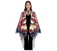 Rswnyirn Moth Wings Costume Adult Monarch Butterfly Wings Cape for Halloween Cosplay Christmas Coffee One Size