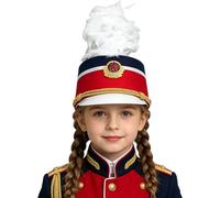Rswnyirn Stylish America Drum Majorette Master Soldier Band Top Hat Halloween Carnival Performance Accessory Navy Blue One Size