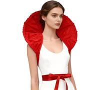 Rswnyirn Velvet Baroque Stand Up Collar Gothic Queen Collar Halloween Vampire Costume Accessories Red B One Size