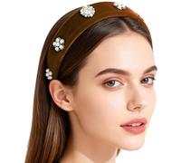 Rswnyirn Victorian Crown Headpiece Elizabethan Renaissance Coronet Hat Headdress Pilgrim Headband Coffee C One Size