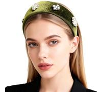 Rswnyirn Victorian Crown Headpiece Elizabethan Renaissance Coronet Hat Headdress Pilgrim Headband Green B One Size